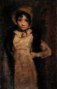 John Constable oil painting titled A Girl, thought to be the artist's daughter, c. 1820