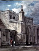 John Constable watercolor of the exterior of East Bergholt Church, The North Side, c. 1801
