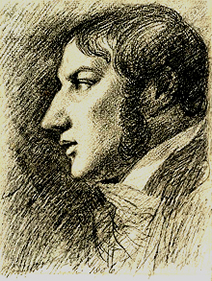 John Constable RA, Self-Portrait drawing,  in profile
