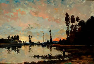Charles Daubigny soleil-couchant-sur-loise 