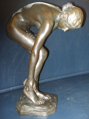 Peter P&ouml;ppelmann, the Bather - Bronze -  1897 