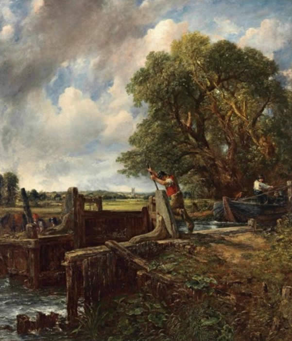 John Constable oil on canvas titled The Lock, 1824